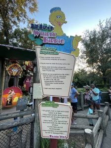 Big Bird's Whirly Birdie Ride Restrictions