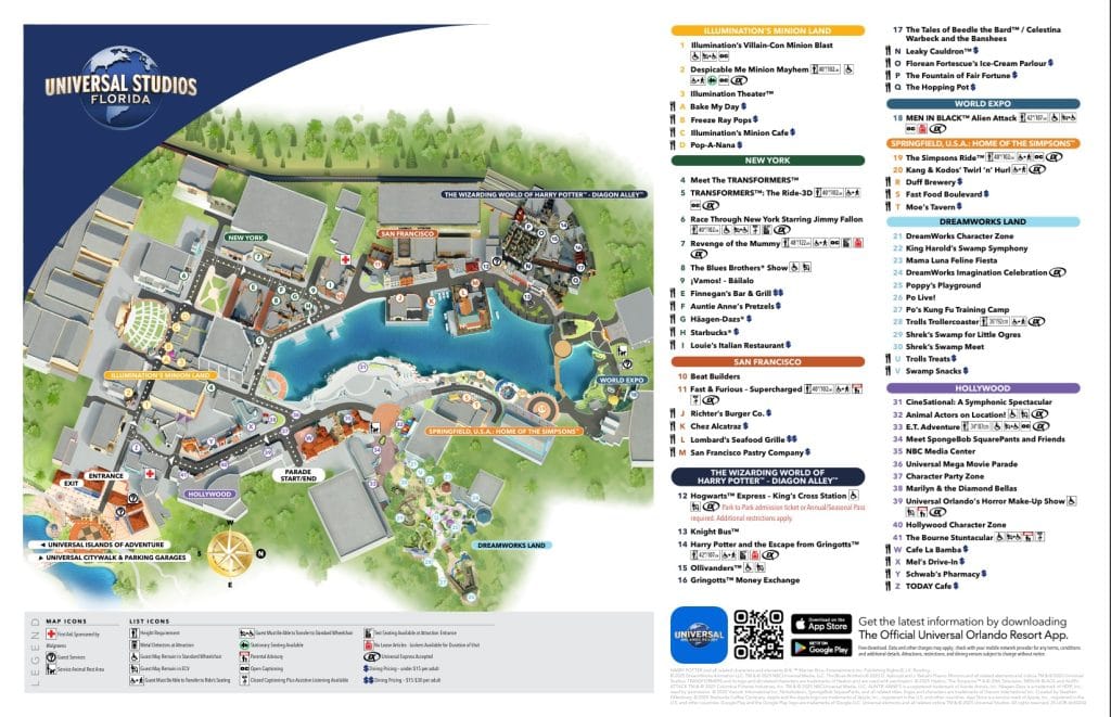Universal Studios Map 2026